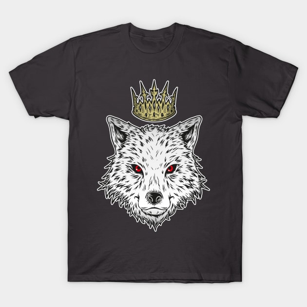 WHITE WOLF KING T-Shirt by Firebrander